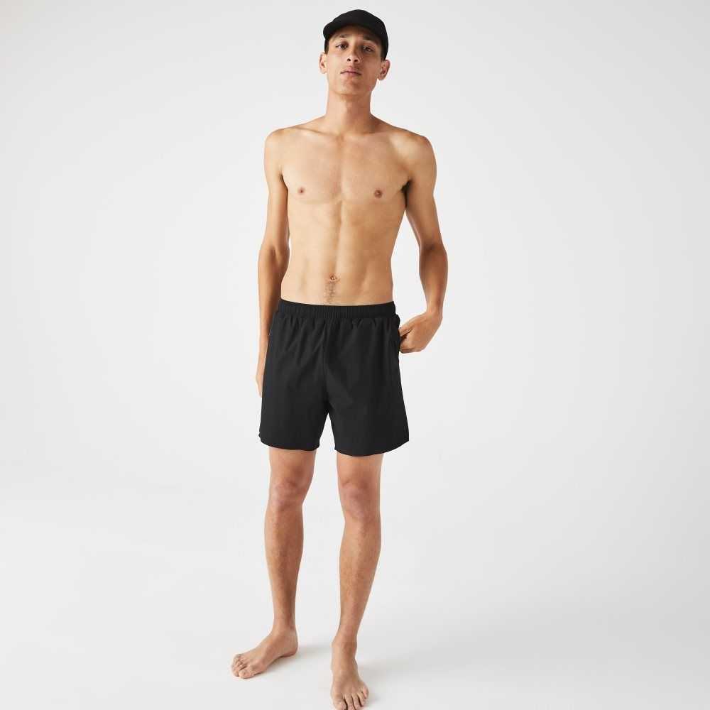 Lacoste Light Swim Trunks Black | IUYG-36408