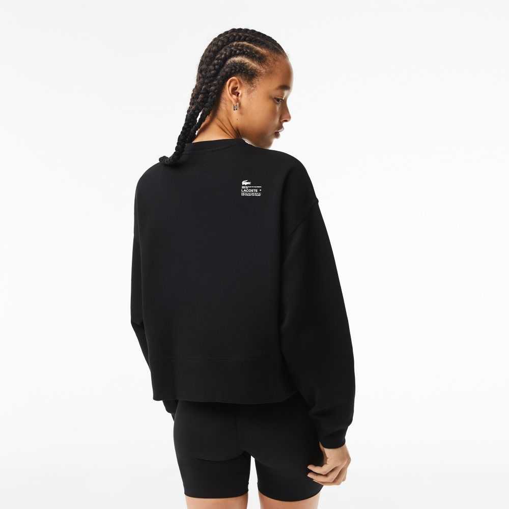 Lacoste Logo Back Sweatshirt Black | ZRTO-63204