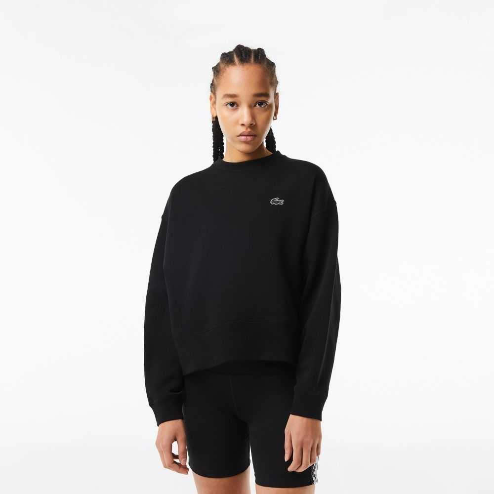 Lacoste Logo Back Sweatshirt Black | ZRTO-63204