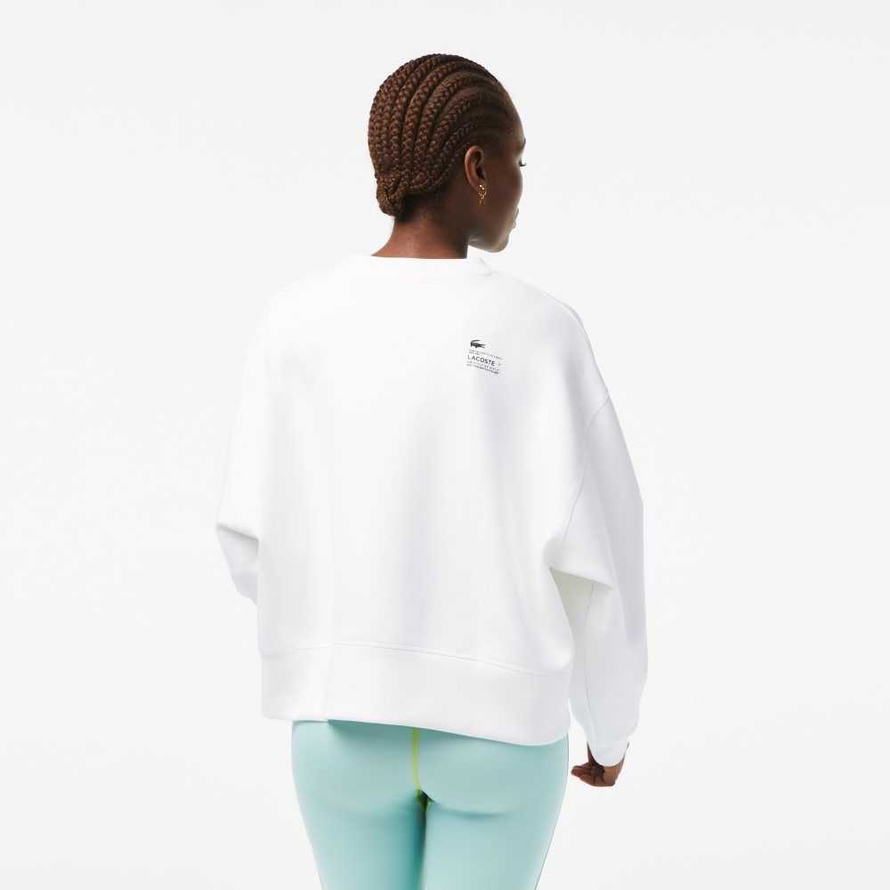Lacoste Logo Back Sweatshirt White | SEVY-10845