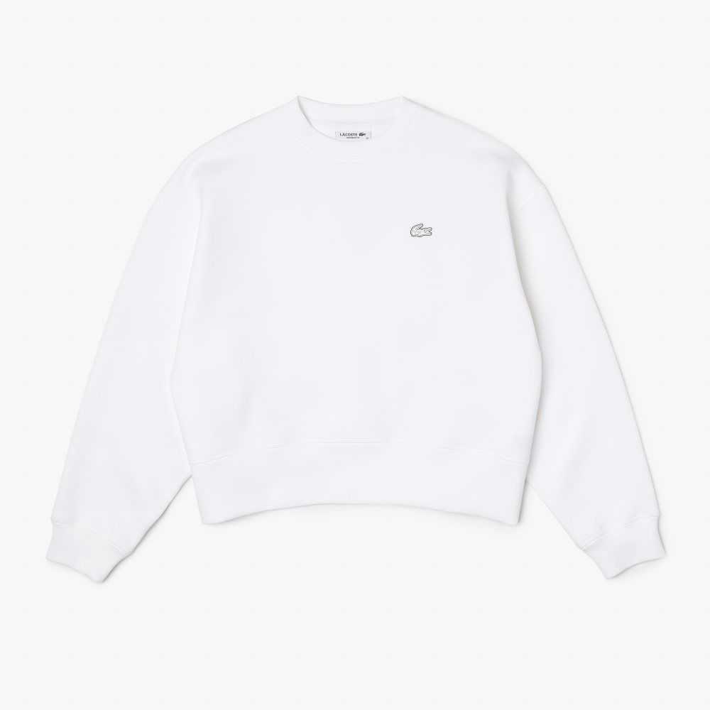 Lacoste Logo Back Sweatshirt White | SEVY-10845