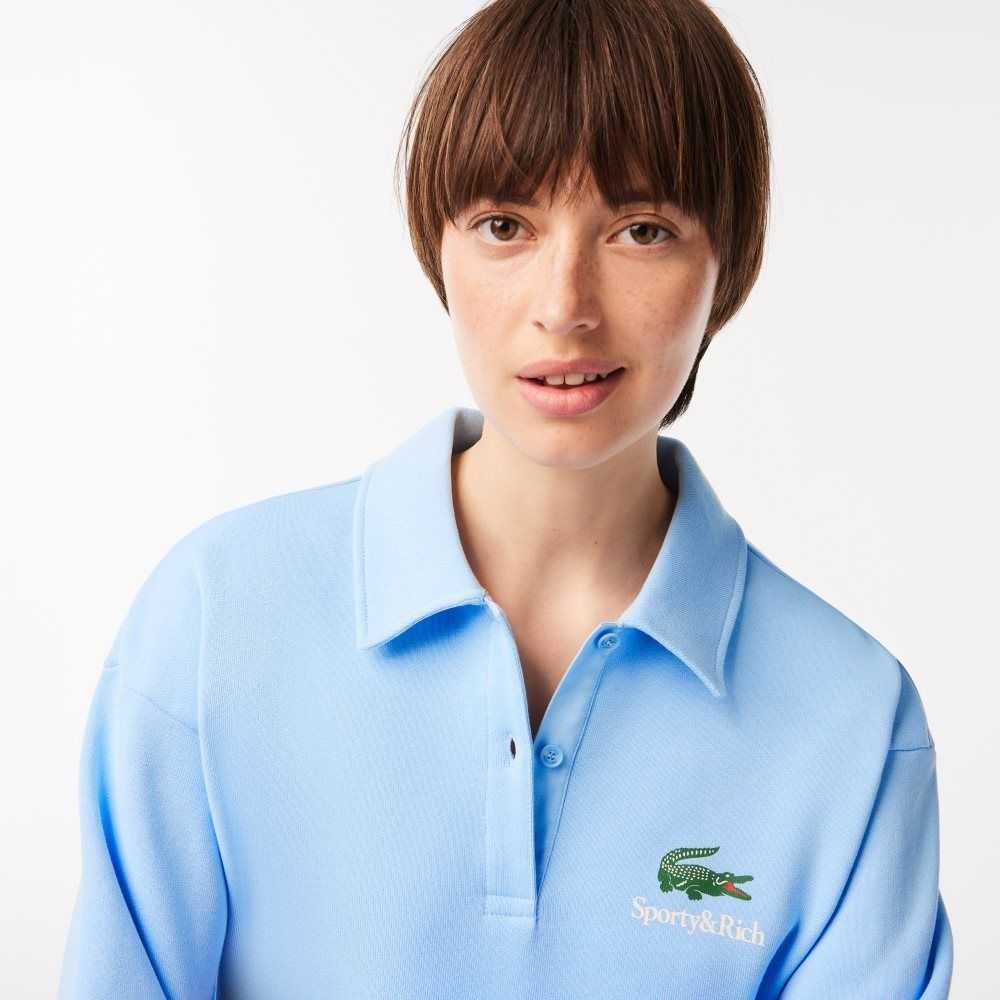 Lacoste Long Sleeve x Sporty & Rich Polo Blue | LWKO-47312