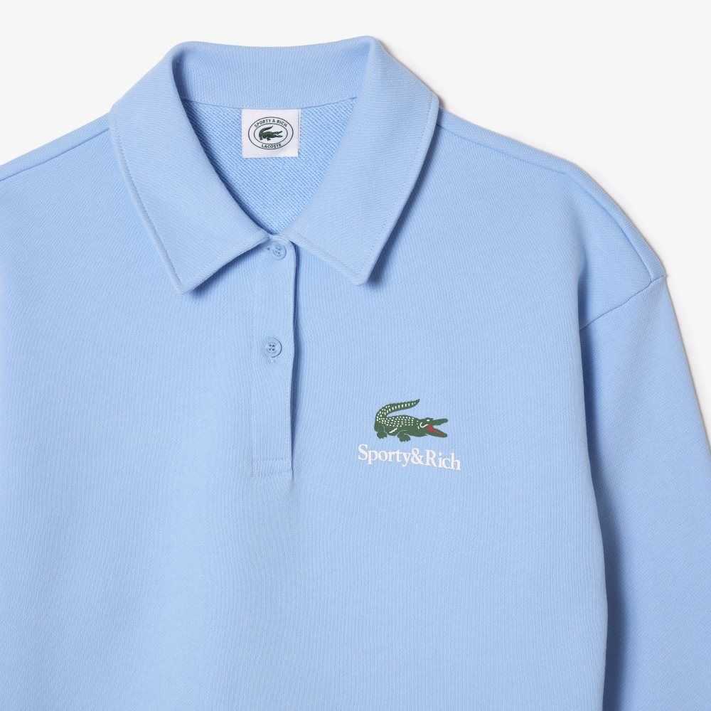 Lacoste Long Sleeve x Sporty & Rich Polo Blue | LWKO-47312