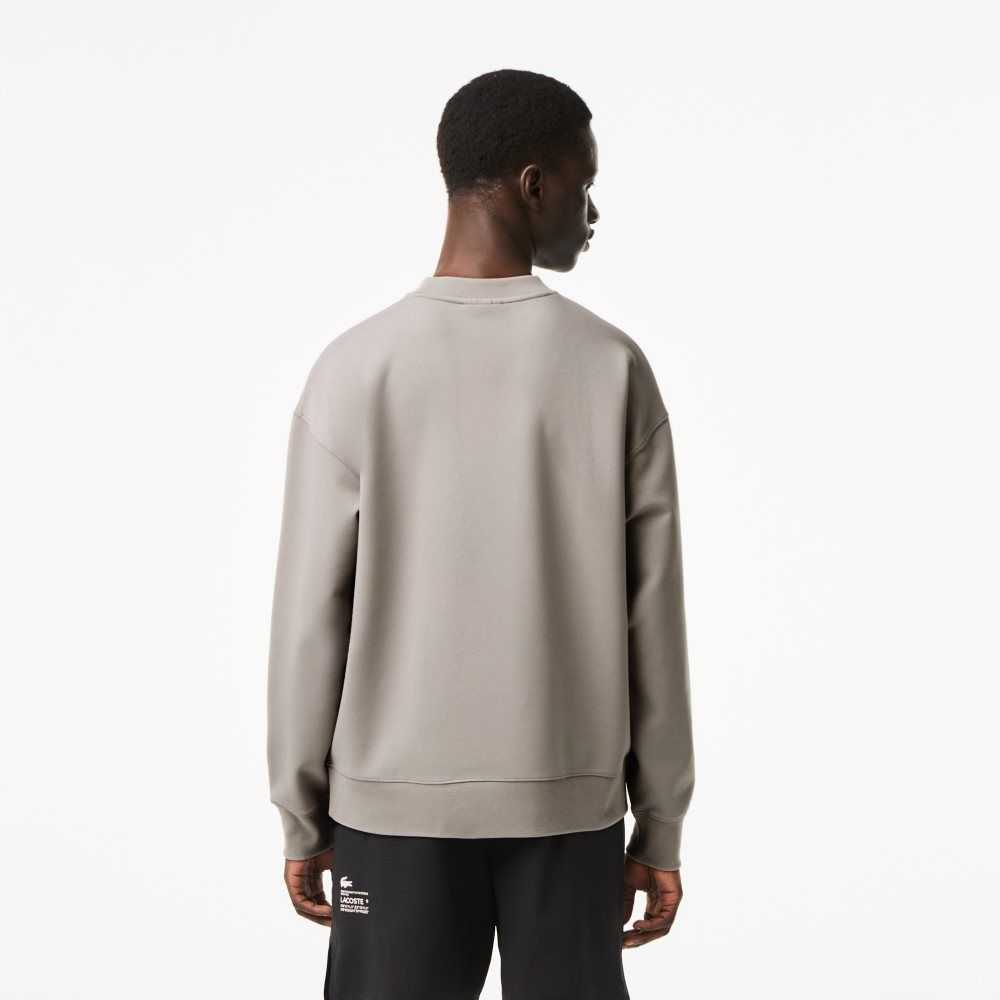 Lacoste Loose Fit Branded Sweatshirt Grey | WJTY-72041