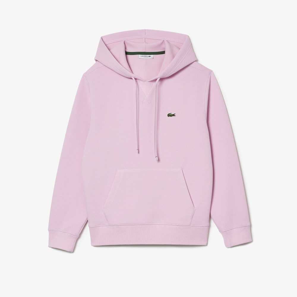 Lacoste Loose Fit Hooded Cotton Blend Sweatshirt Pink | DABW-57901