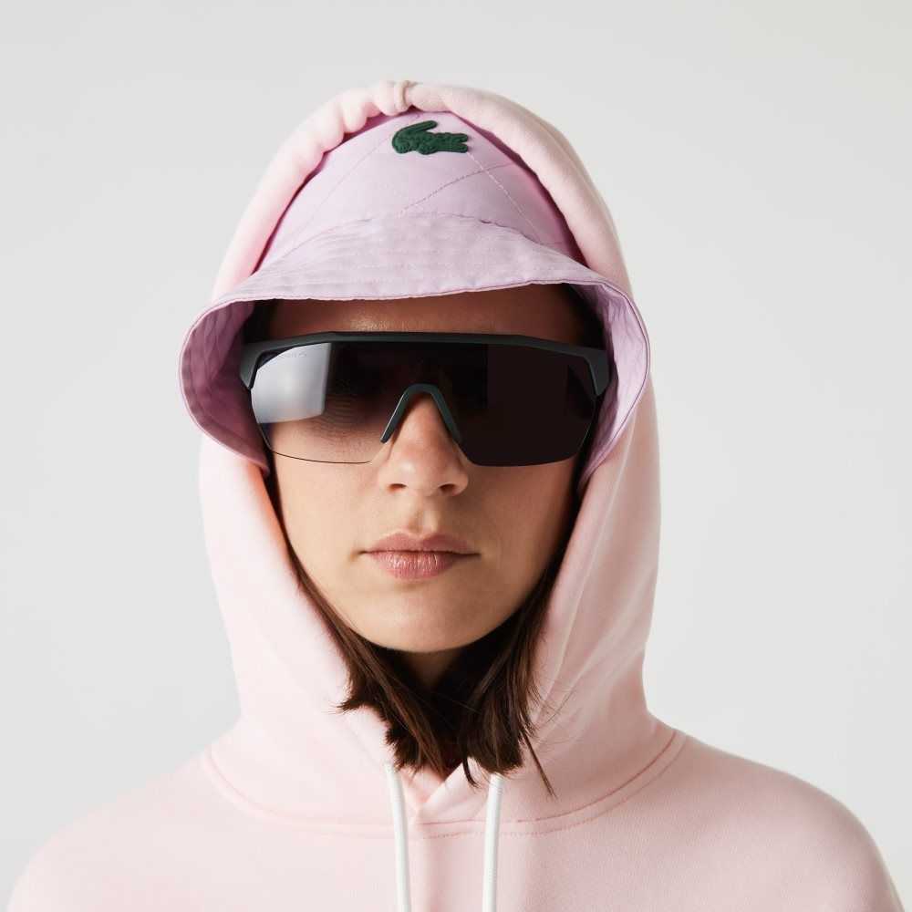 Lacoste Loose Fit Hooded Organic Cotton Sweatshirt Light Pink | KUPV-59610