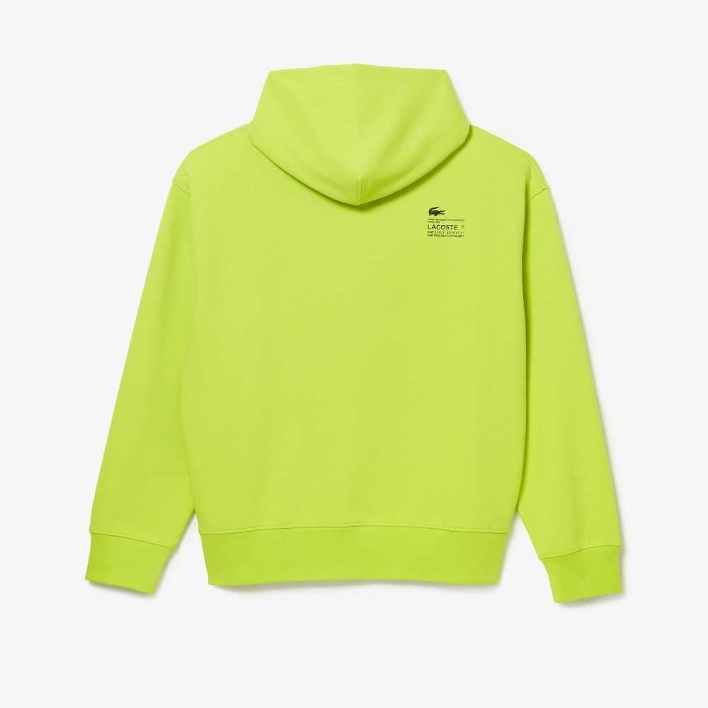 Lacoste Loose Fit Hooded Sweatshirt Yellow | ZQWF-81253
