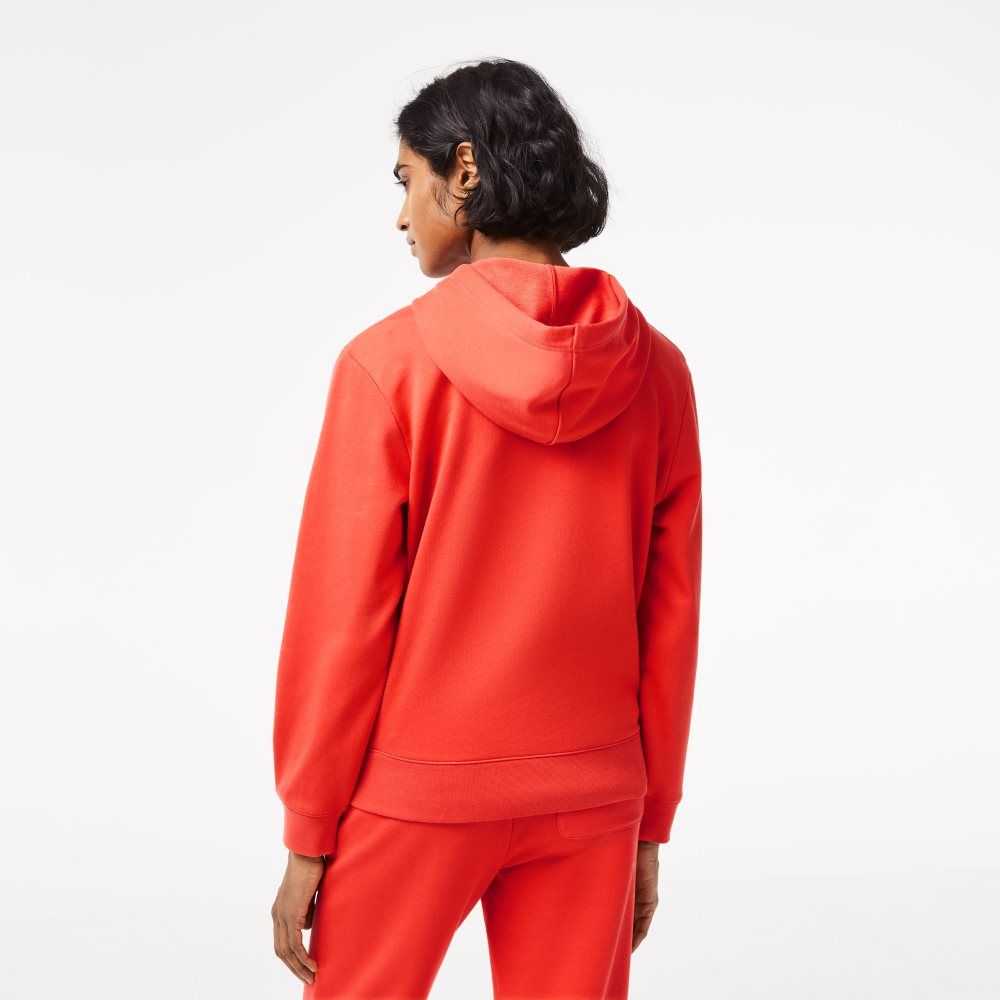 Lacoste Loose Fit Hoodie with Contrast Branding Orange | HMRZ-75620