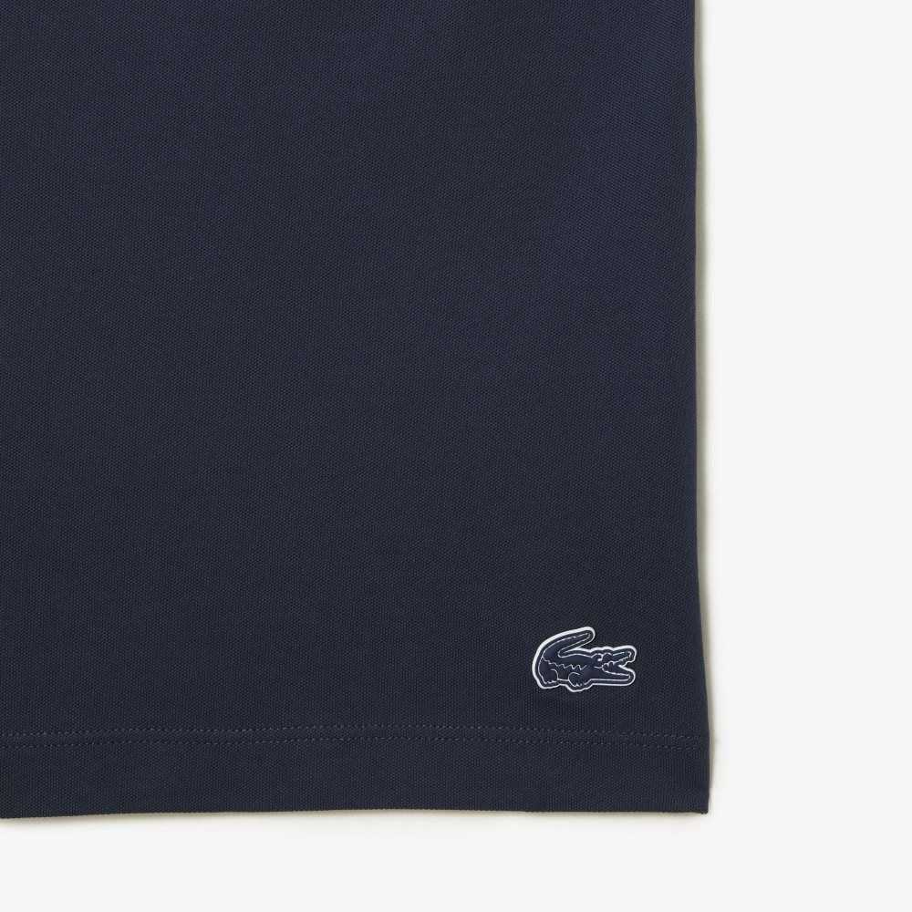 Lacoste Loose Fit Organic Cotton Pique T-Shirt Blue | SEPI-76401