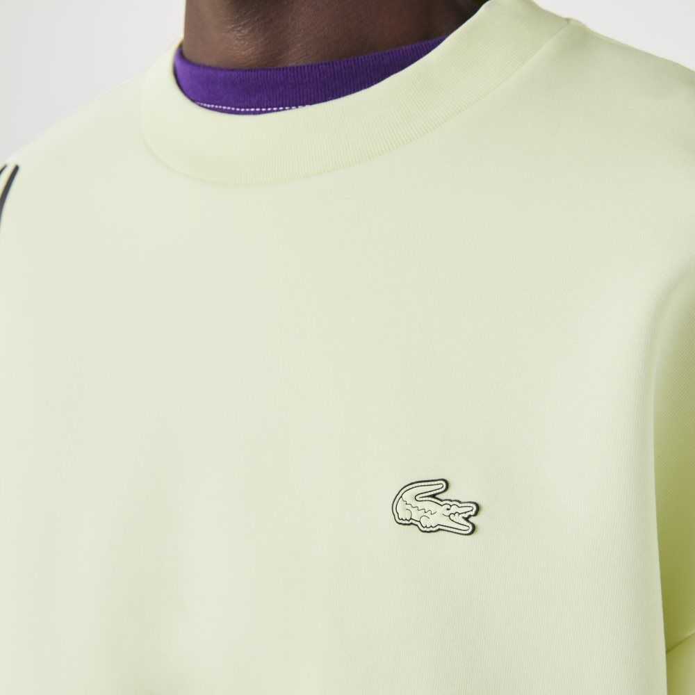 Lacoste Loose Fit Pique Sweatshirt Yellow | IFSP-36257