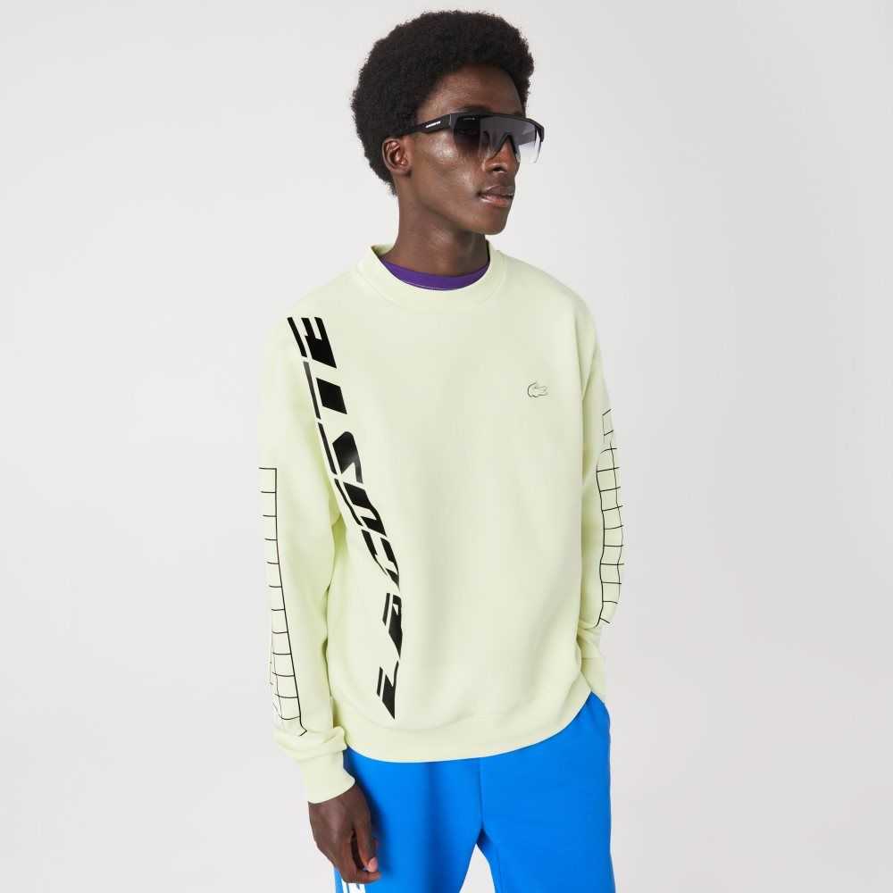 Lacoste Loose Fit Pique Sweatshirt Yellow | IFSP-36257