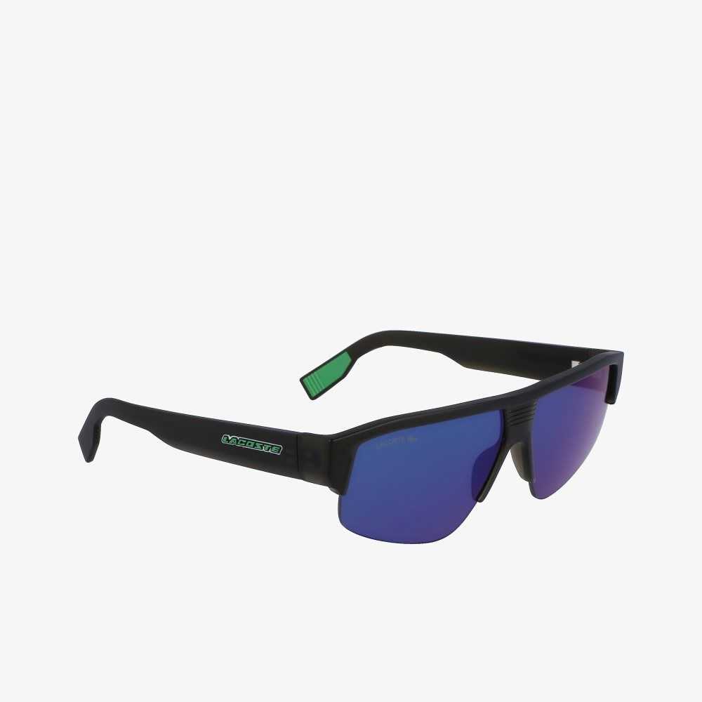 Lacoste Mask Active Sunglasses Matte Grey | NFLV-98417