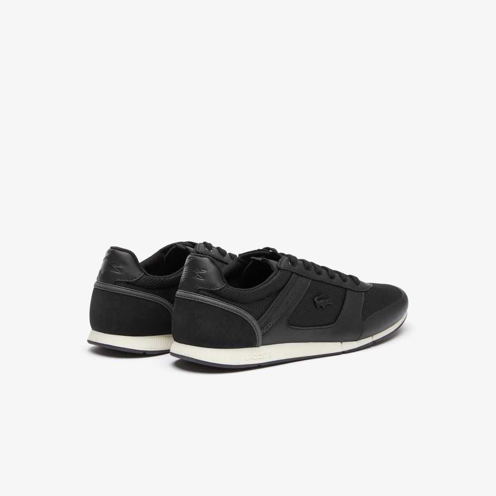 Lacoste Menerva Leather Sneakers Black/White | XNJT-17923