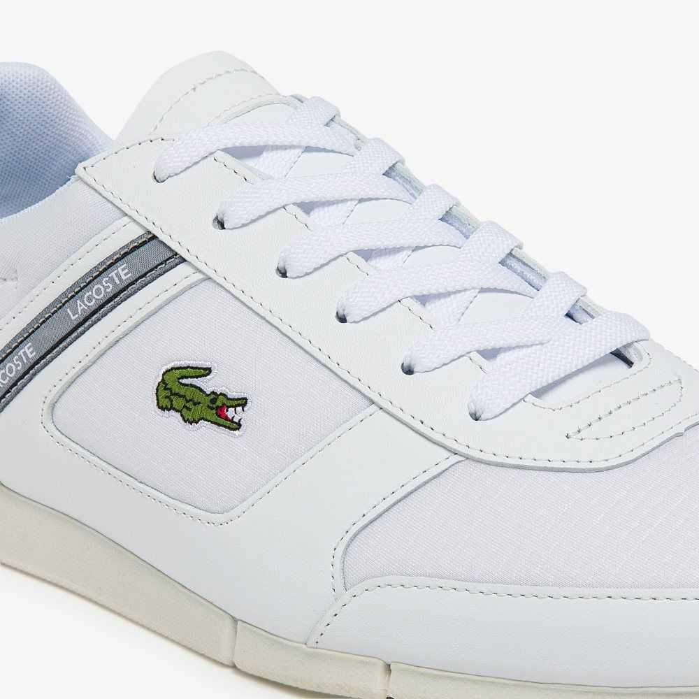 Lacoste Menerva Sport Leather Accent Sneakers White / Red | RUBK-60975