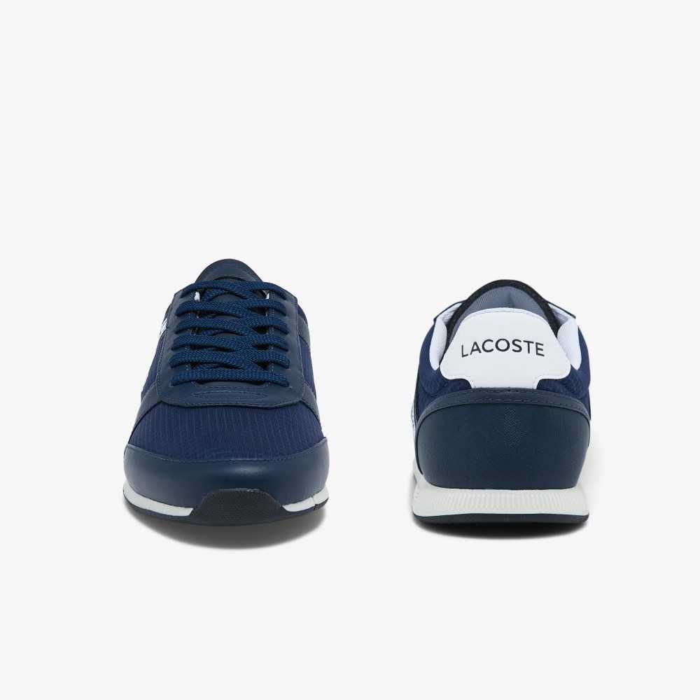 Lacoste Menerva Sport Leather Sneakers Nvy/Wht | ERPK-32504