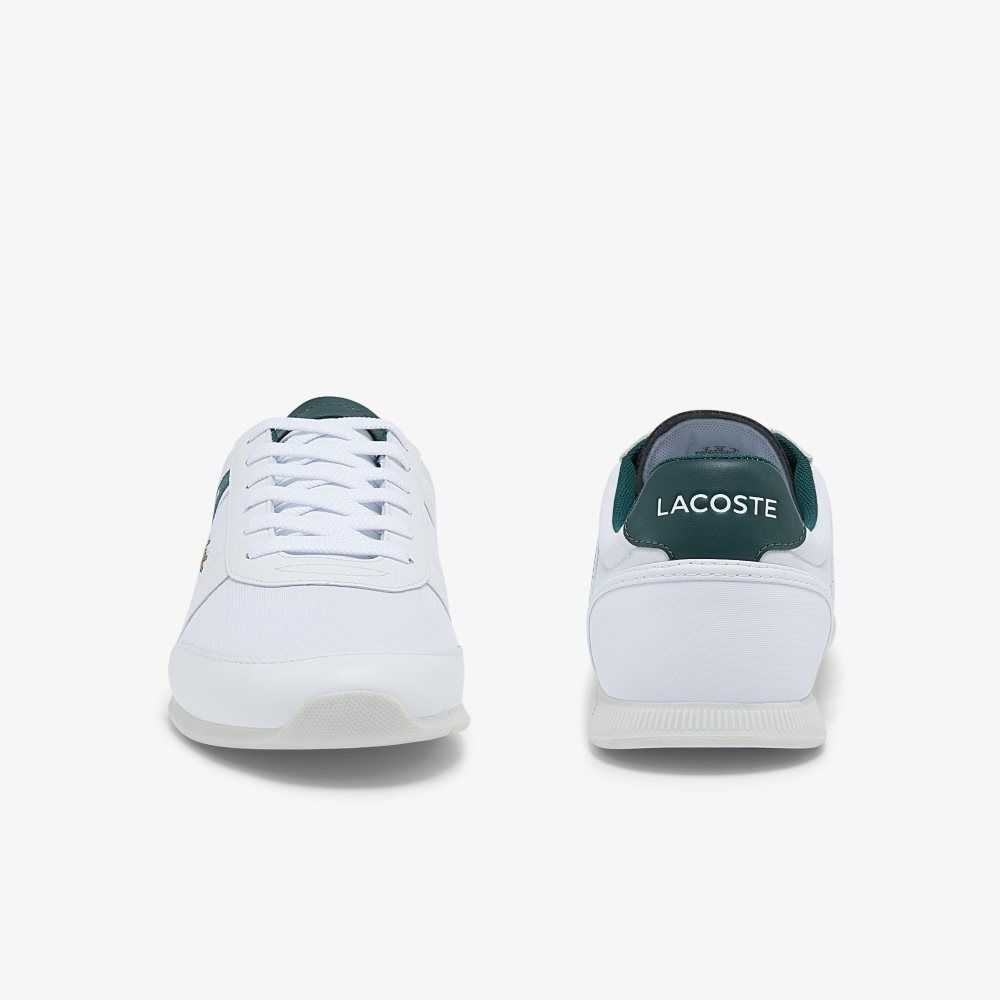 Lacoste Menerva Sport Leather Sneakers White/Dark Green | AKJG-09783