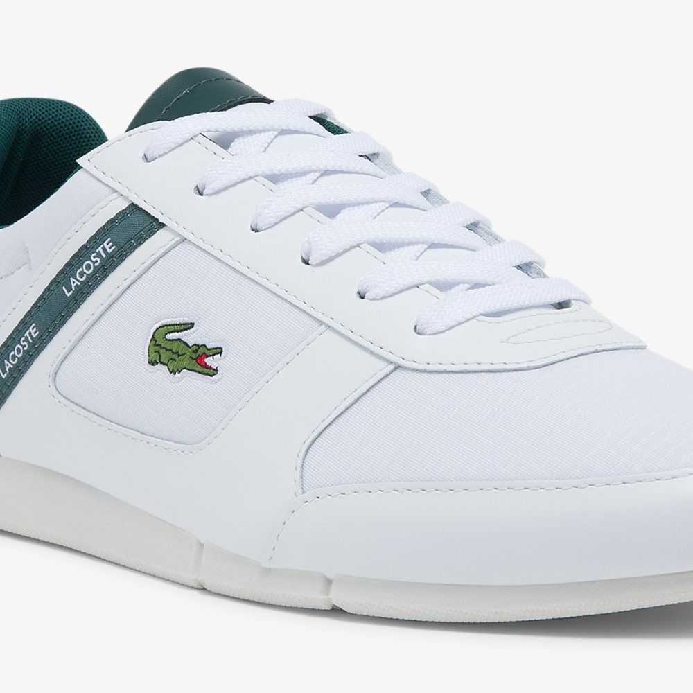Lacoste Menerva Sport Leather Sneakers White/Dark Green | AKJG-09783