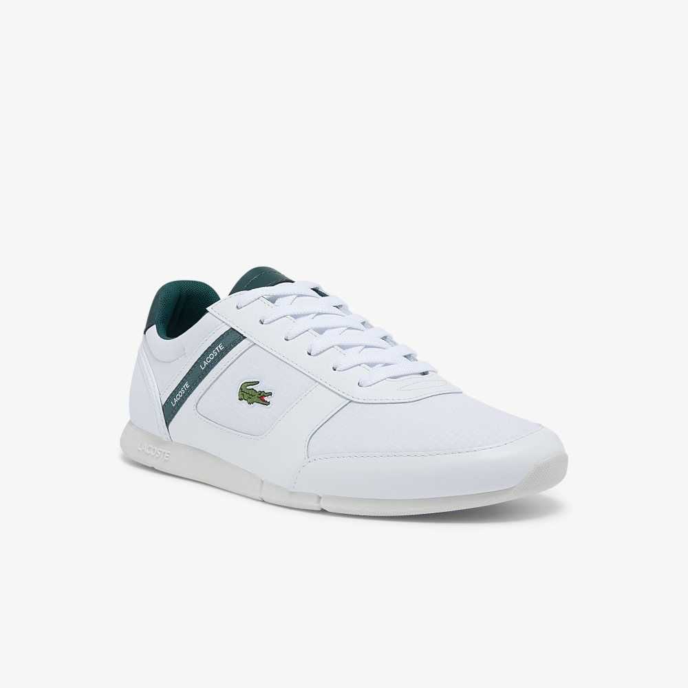 Lacoste Menerva Sport Leather Sneakers White/Dark Green | AKJG-09783