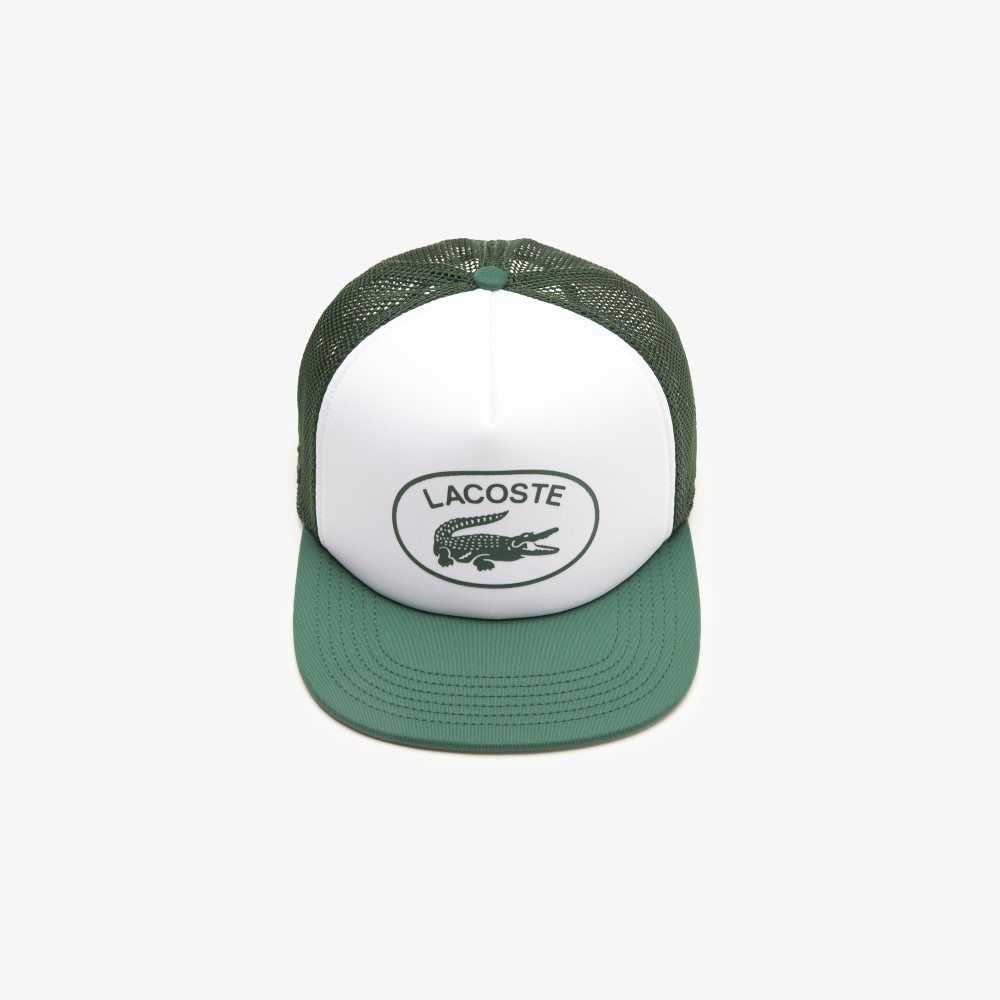 Lacoste Mesh And Neoprene Cap Green / White | GTBM-71629