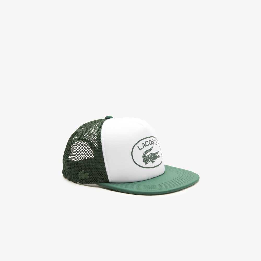 Lacoste Mesh And Neoprene Cap Green / White | GTBM-71629