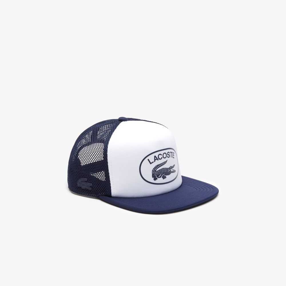 Lacoste Mesh And Neoprene Cap Navy Blue / White | IEWX-41726