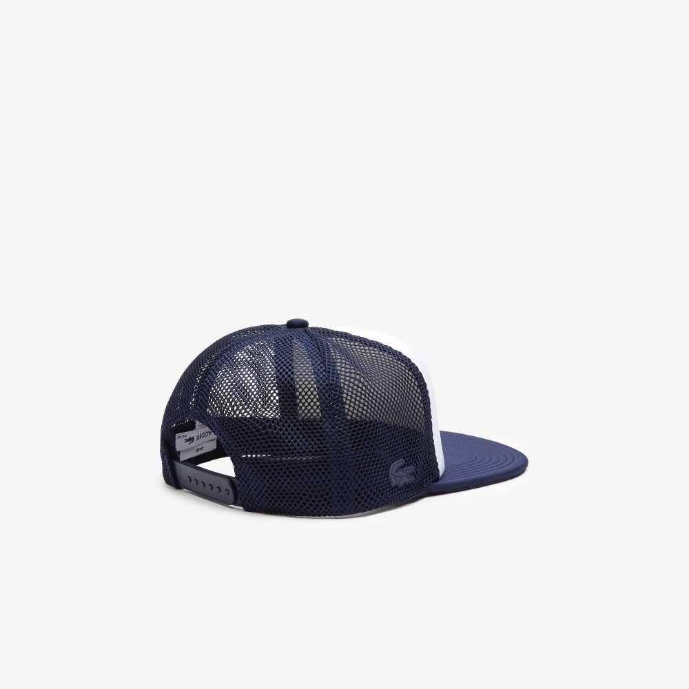 Lacoste Mesh And Neoprene Cap Navy Blue / White | IEWX-41726