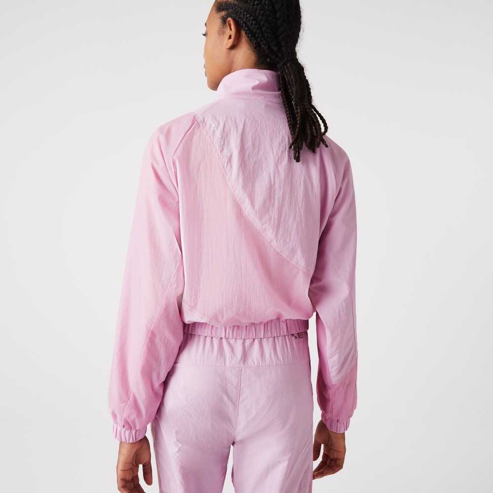 Lacoste Mesh Lined Nylon Jacket Pink | LIKE-65427