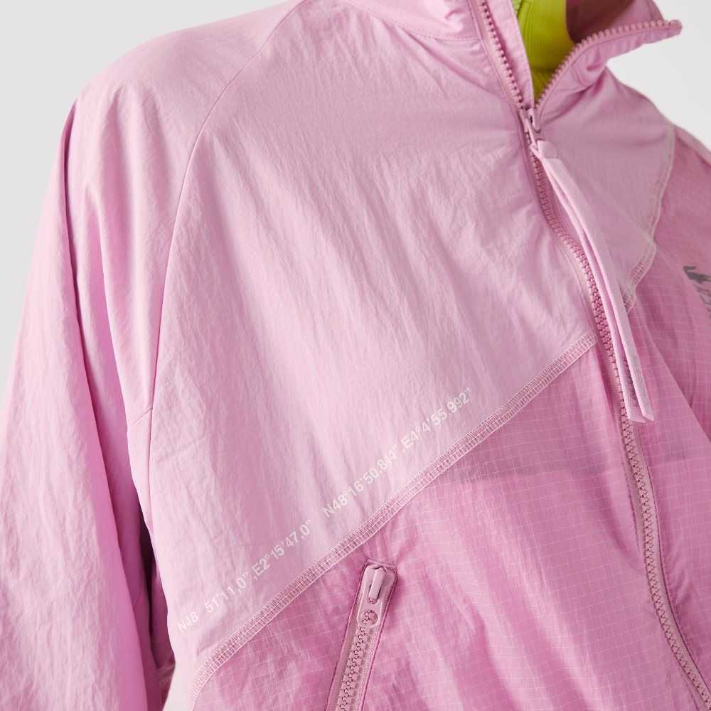 Lacoste Mesh Lined Nylon Jacket Pink | LIKE-65427