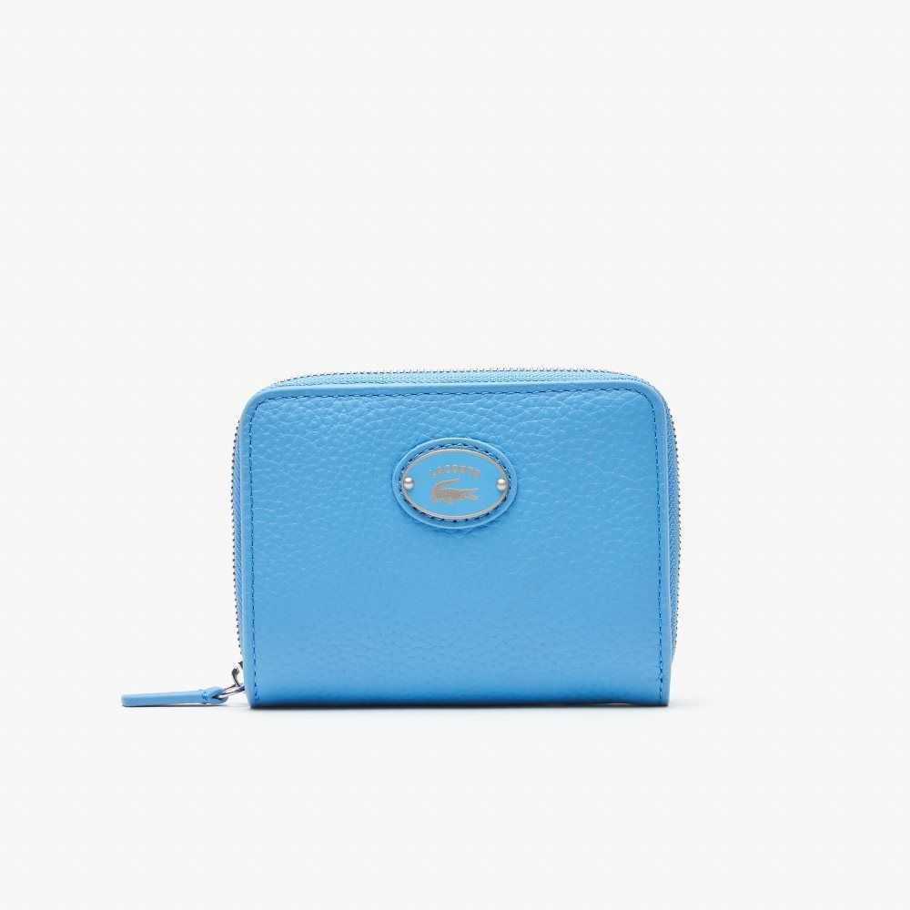 Lacoste Metal Plate Small Zip Wallet Argentine | QNGE-18495