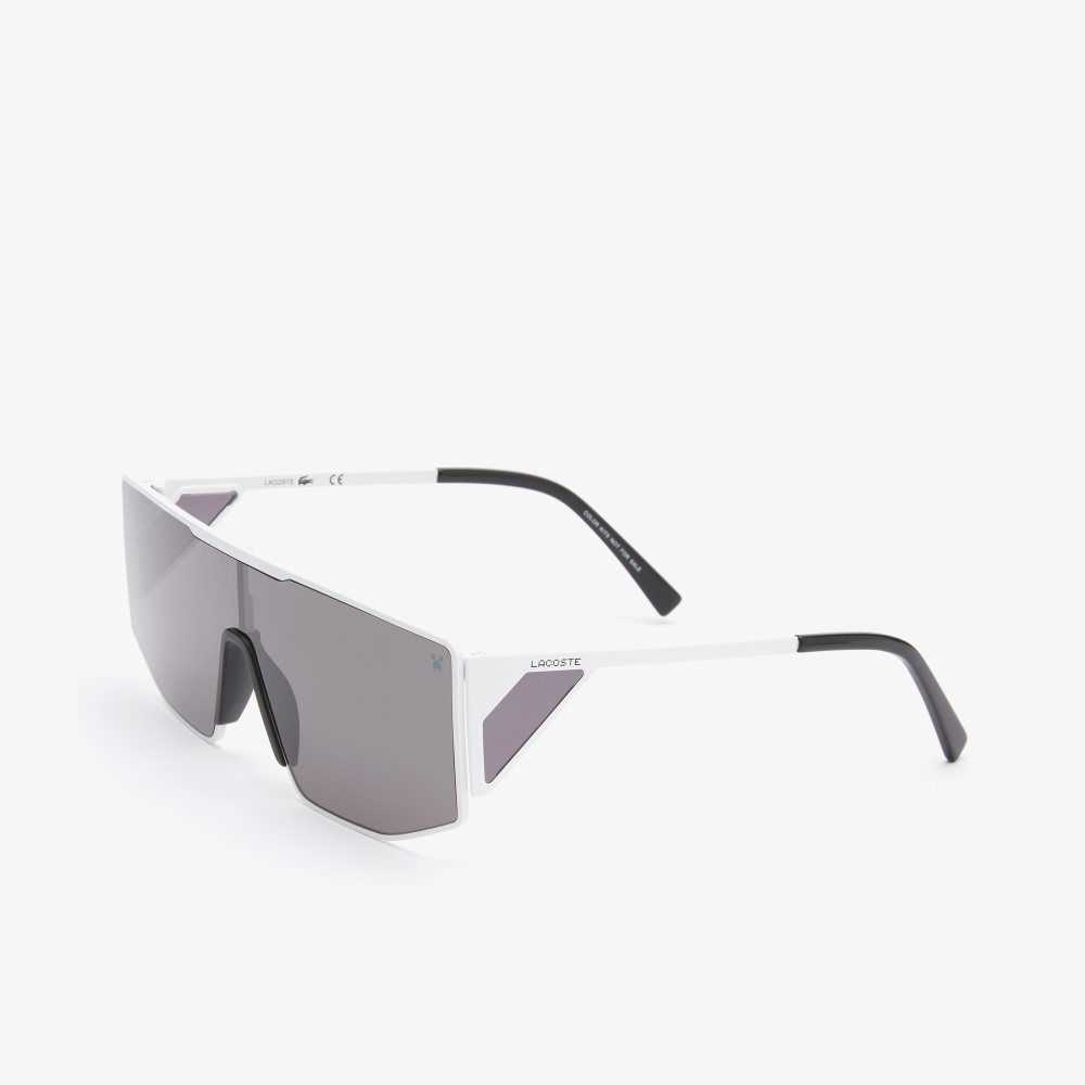 Lacoste Metal Shield x Minecraft Sunglasses Matte White | BCRM-59712