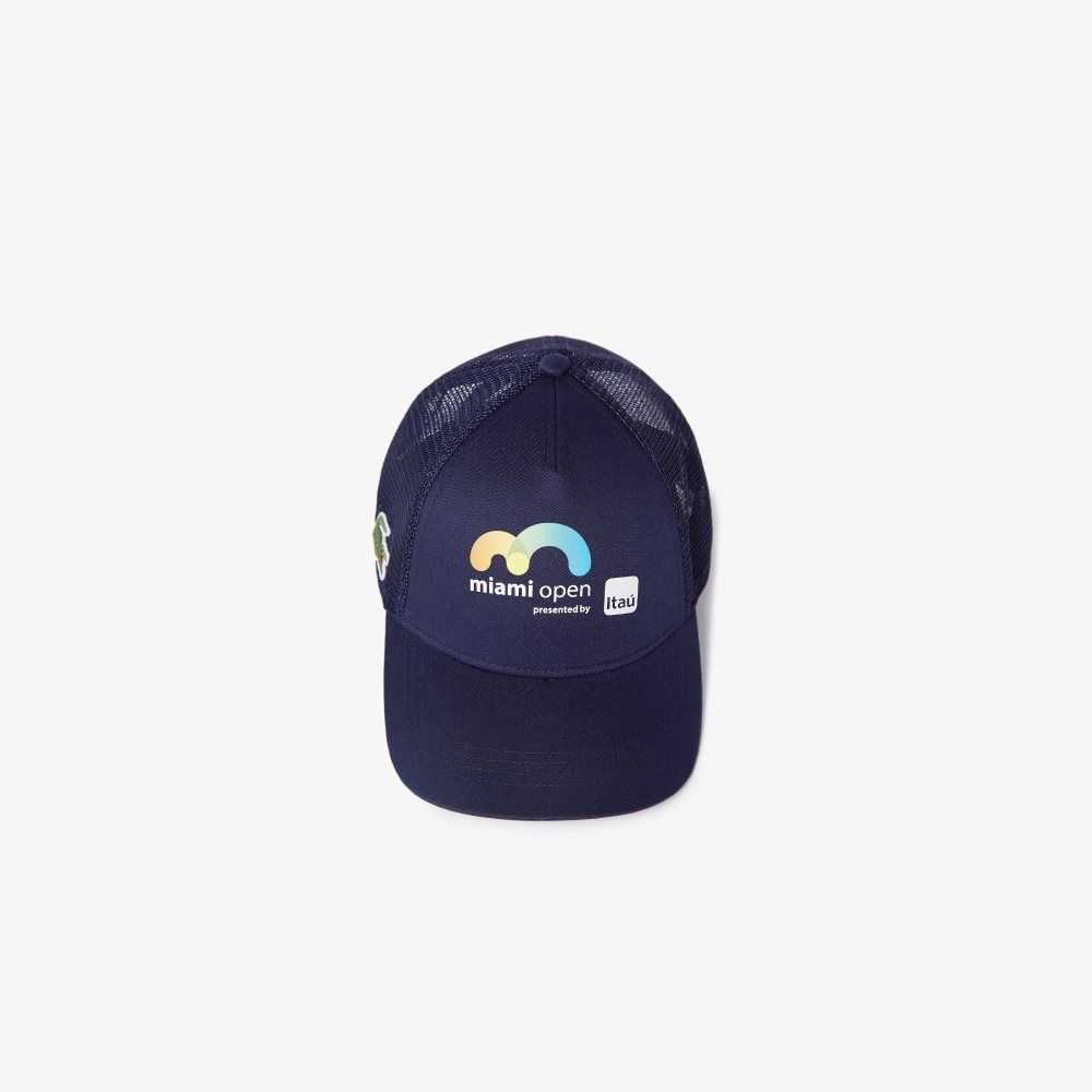 Lacoste Miami Open Hat Navy Blue | PKAJ-84396