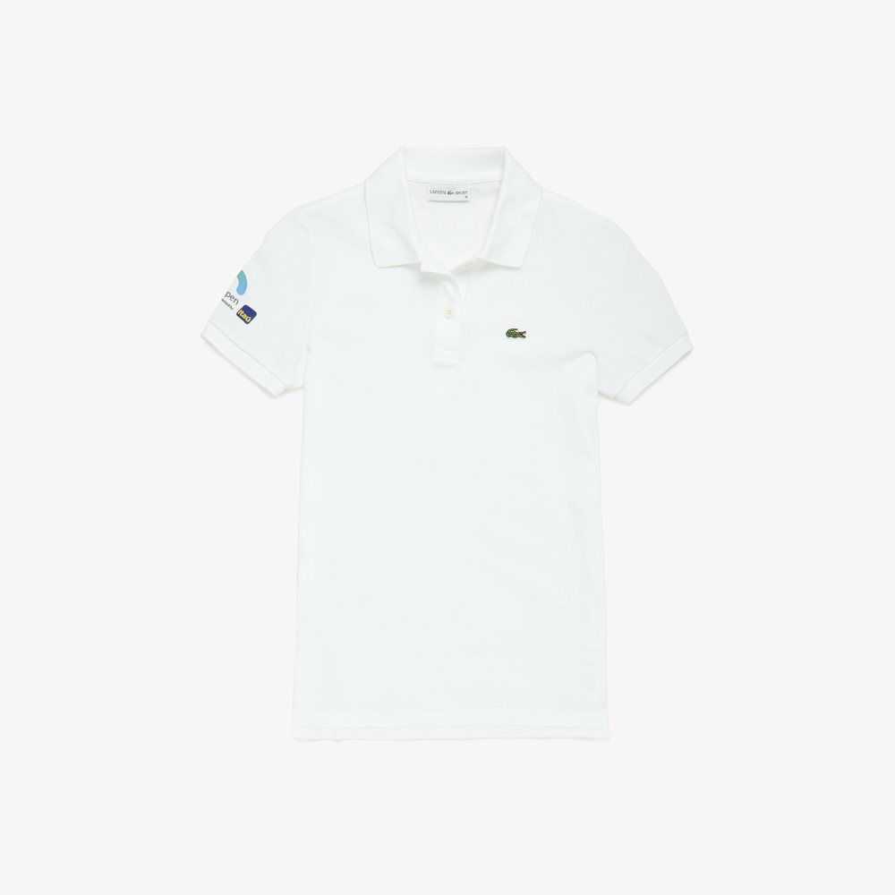 Lacoste Miami Open Slim Fit Polo White | WXUF-65418