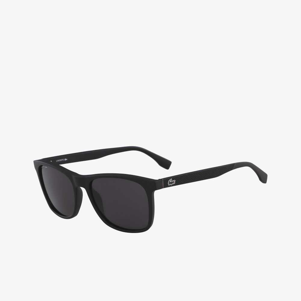 Lacoste Modified Rectangle L.12.12 Premium Sunglasses Black/Blue | UGWA-23716