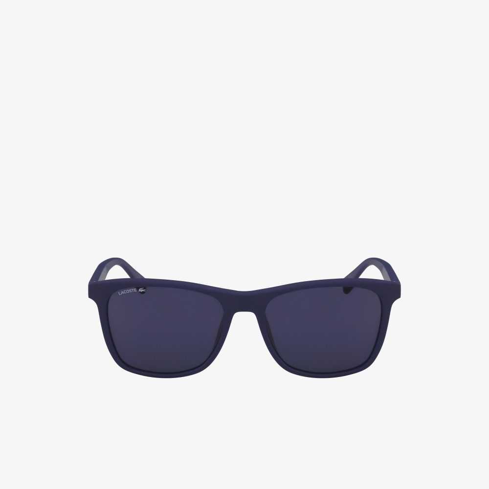 Lacoste Modified Rectangle L.12.12 Premium Sunglasses Blue | YVFC-85793