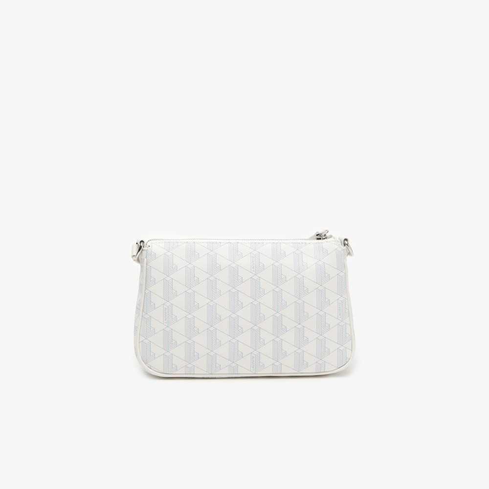 Lacoste Monogram Print Crossbody Bag Mono Farine Panorama | CVXB-75208