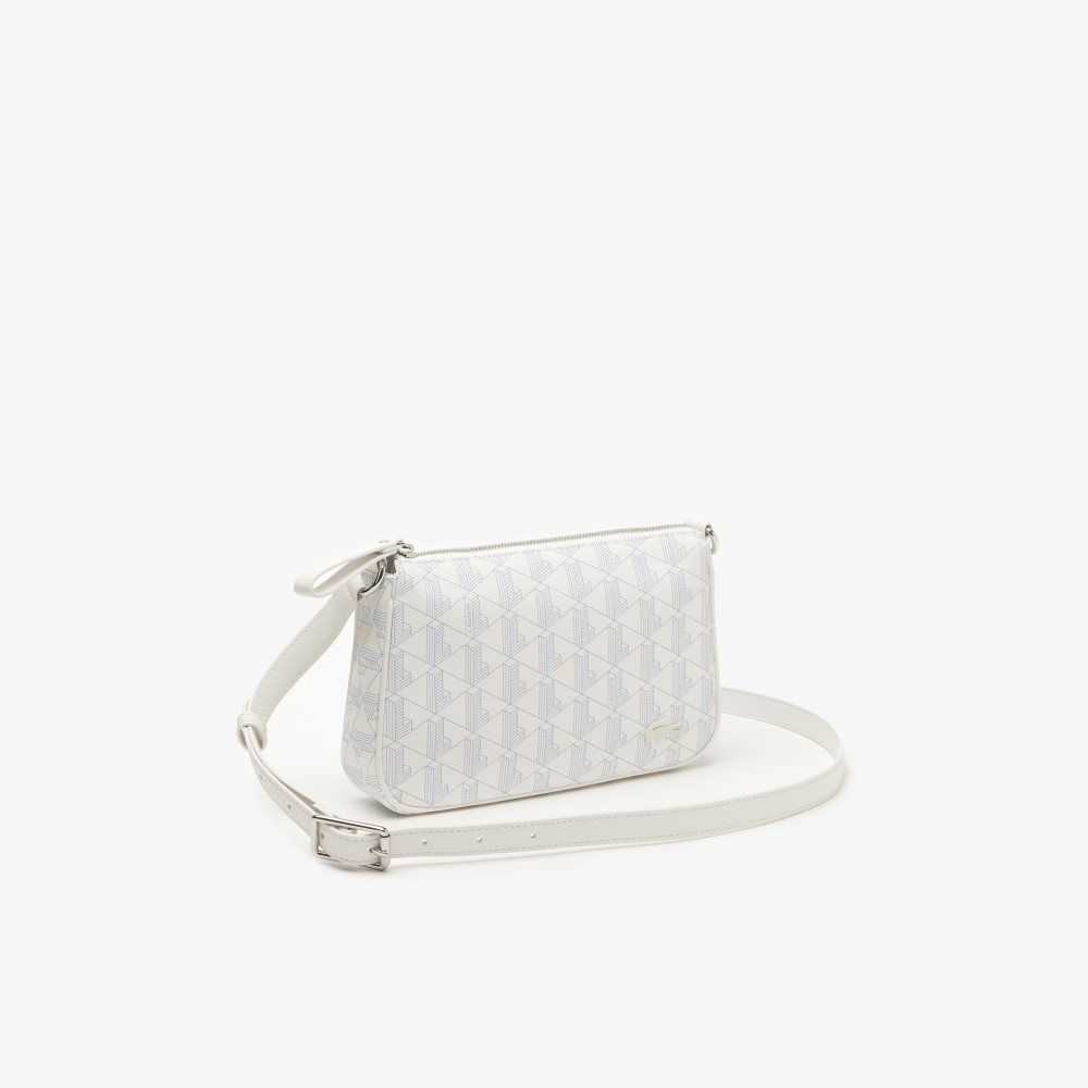 Lacoste Monogram Print Crossbody Bag Mono Farine Panorama | CVXB-75208