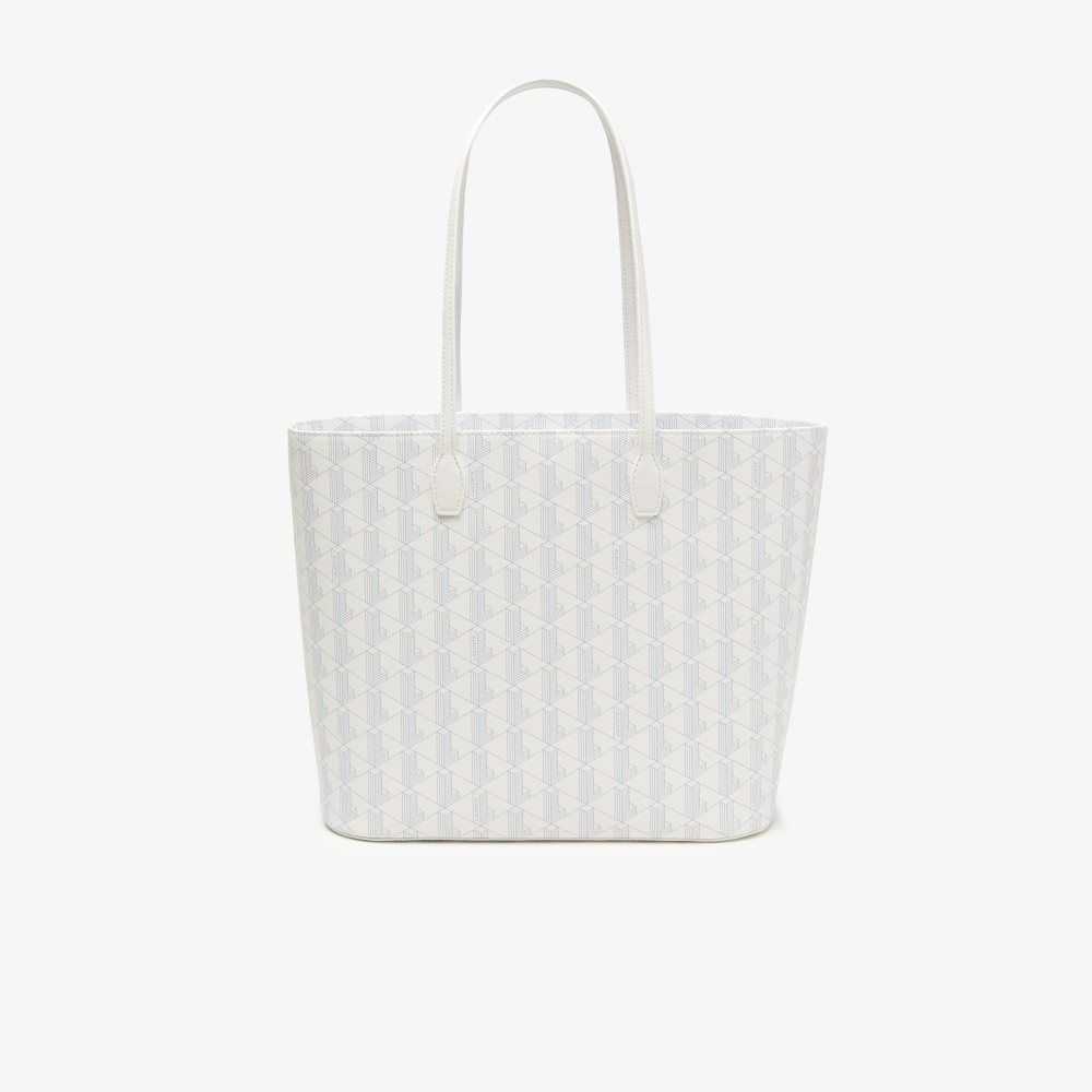 Lacoste Monogram Print Tote Mono Farine Panorama | OQYH-26108