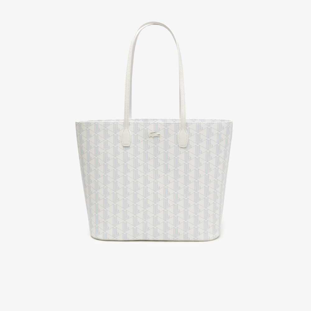 Lacoste Monogram Print Tote Mono Farine Panorama | OQYH-26108