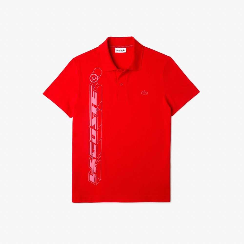 Lacoste Movement Signature 3D Polo Red | KGRI-84631