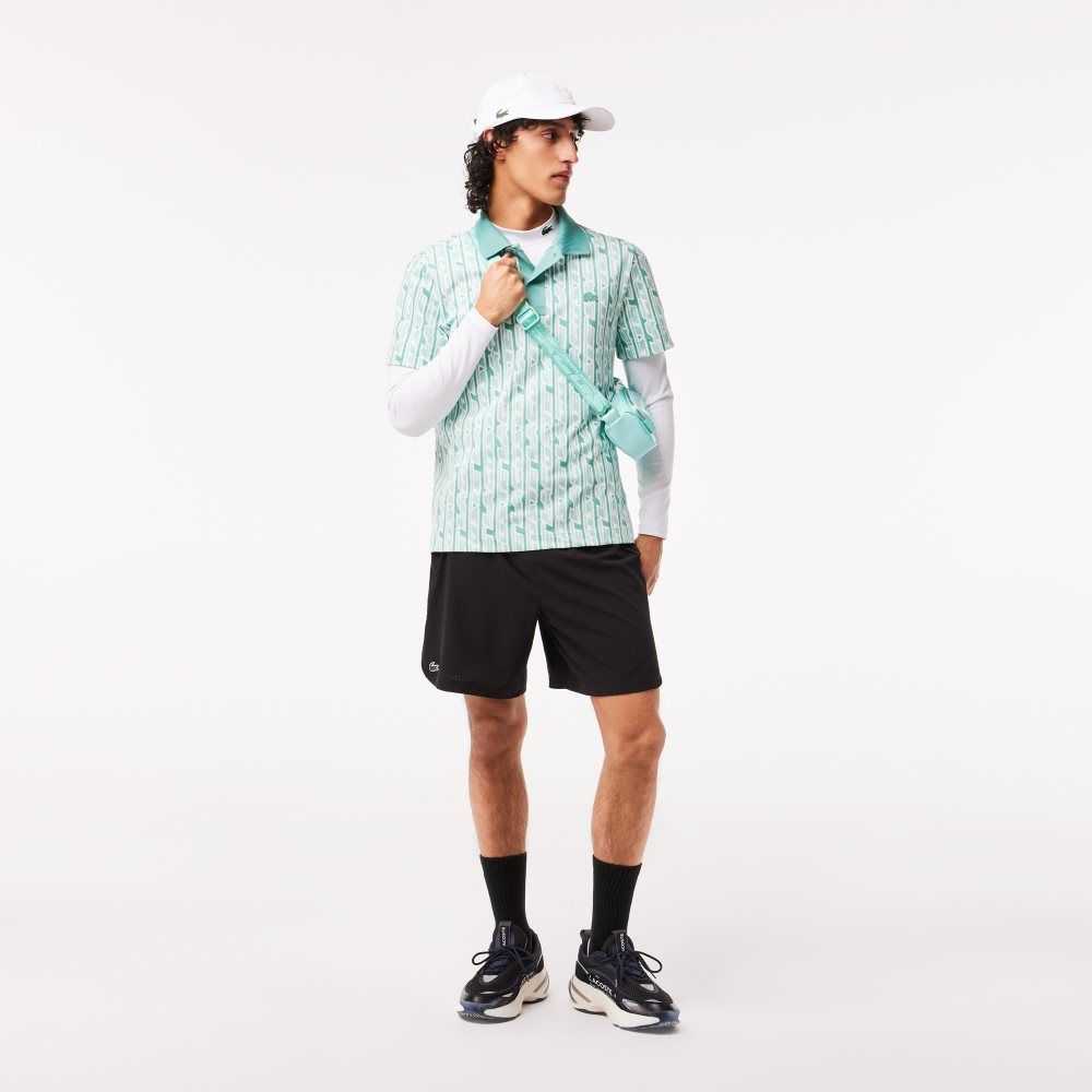 Lacoste Movement Two-Tone Printed Polo Green / Light Green | TFKA-31968