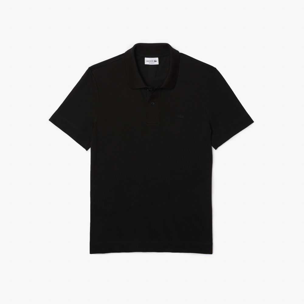 Lacoste Movement Ultra Light Pique Polo Black | TBYN-80675