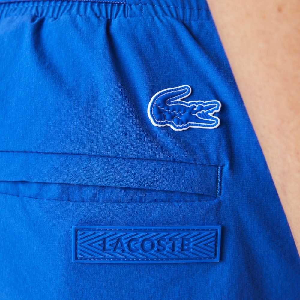 Lacoste Nautical Print Swim Shorts Blue / White | GFBS-20347