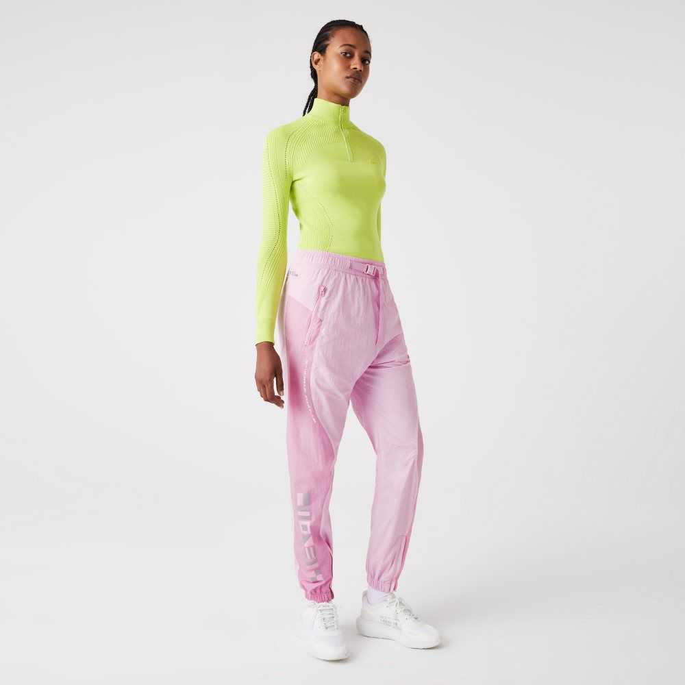 Lacoste Nautical Print Trackpants Pink | IJSE-38625