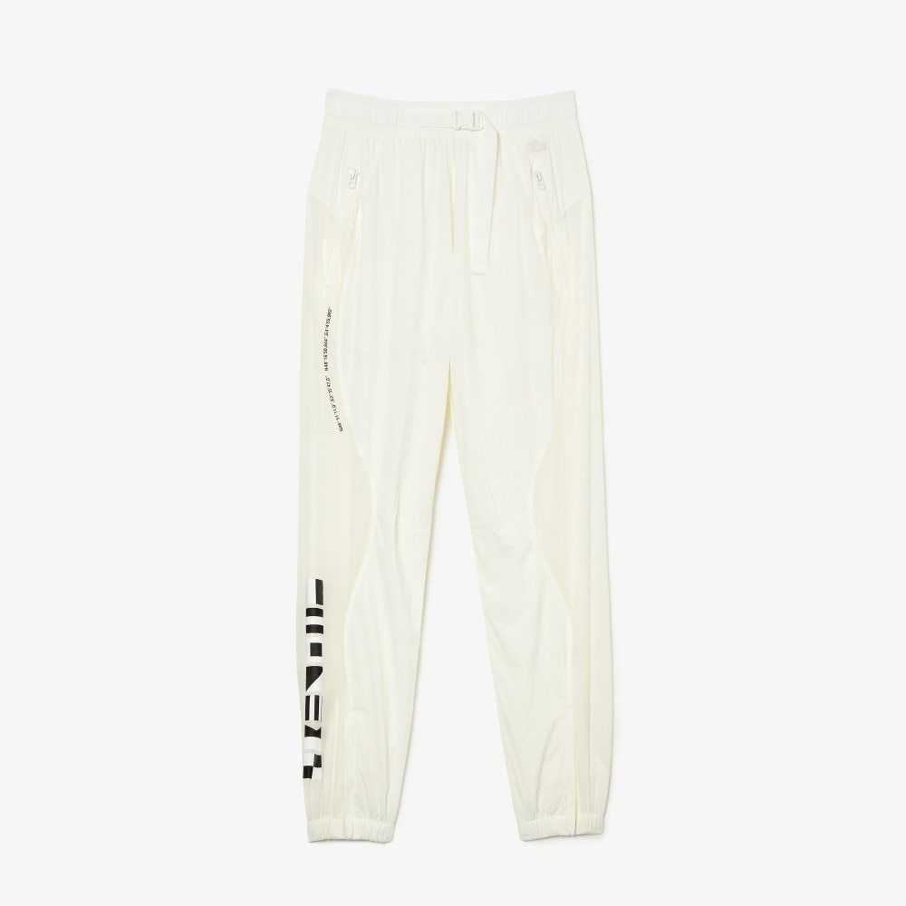 Lacoste Nautical Print Trackpants White | DANV-13726