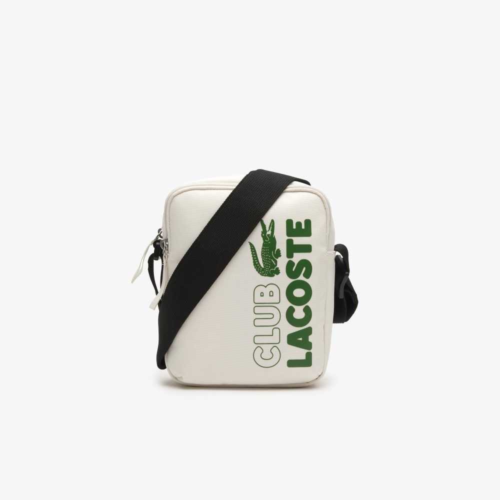 Lacoste Neocroc Contrast Branding Vertical Bag Farine Estragon Noir | WLGC-42037