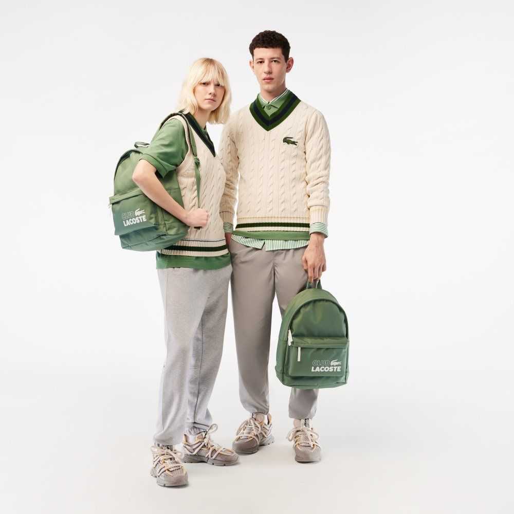 Lacoste Neocroc Contrast Print Backpack Frene Blanc | HQFS-65720