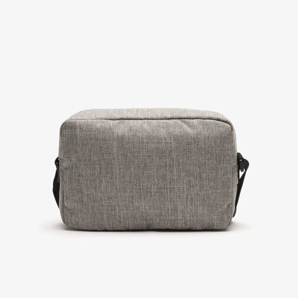 Lacoste Neocroc Contrast Print Shoulder Bag Gris Chine Vert 132 Noir | HJEM-90532