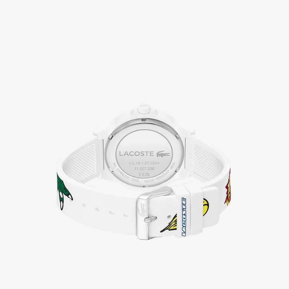 Lacoste Neocroc White Silicone Strap Watch White | ITLS-92513