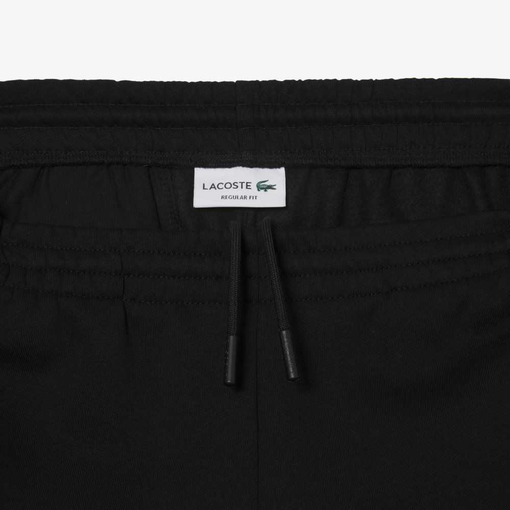 Lacoste Organic Brushed Cotton Fleece Shorts Black | BPXY-10856