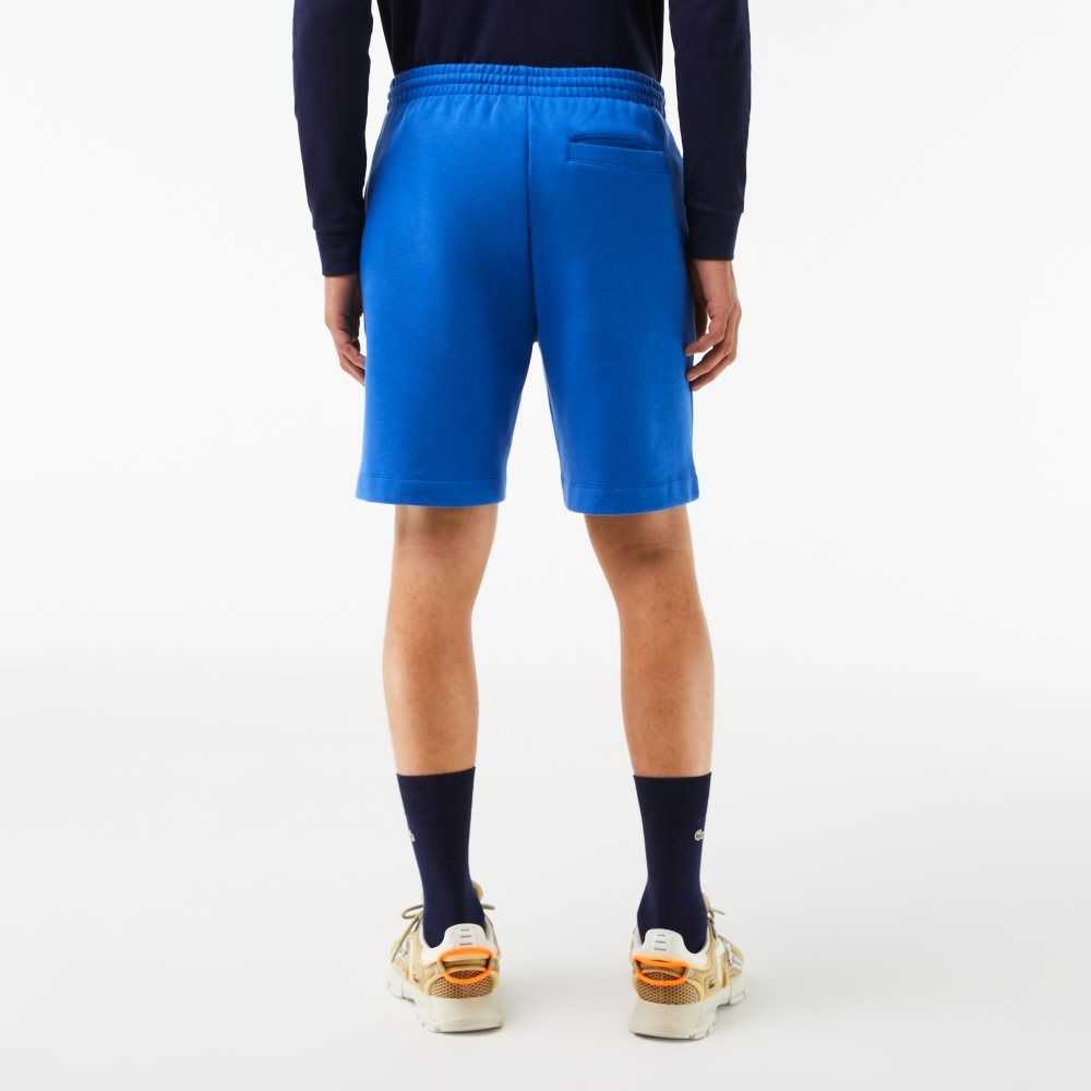 Lacoste Organic Brushed Cotton Fleece Shorts Blue | LJIX-47503